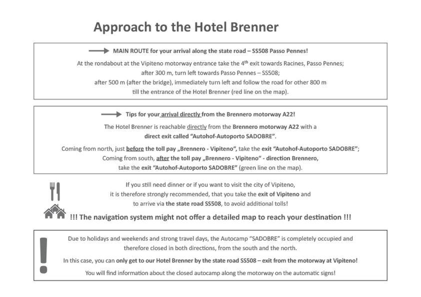 Hotel Brenner - Stop & Go วิปิเตโน ภายนอก รูปภาพ